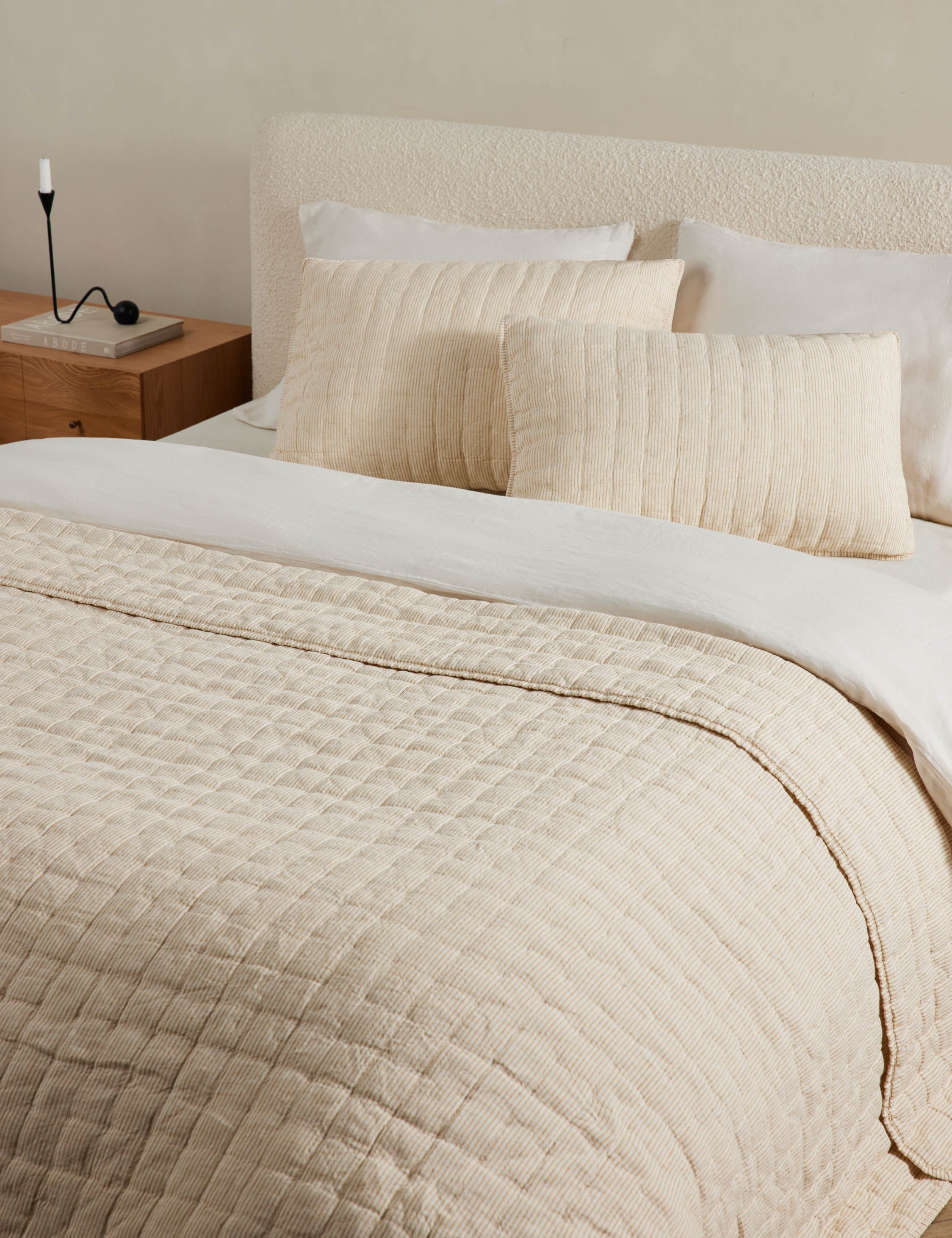 Sarah Sherman Samuel Lammin Linen Quilted Coverlet - Thumbnail 4